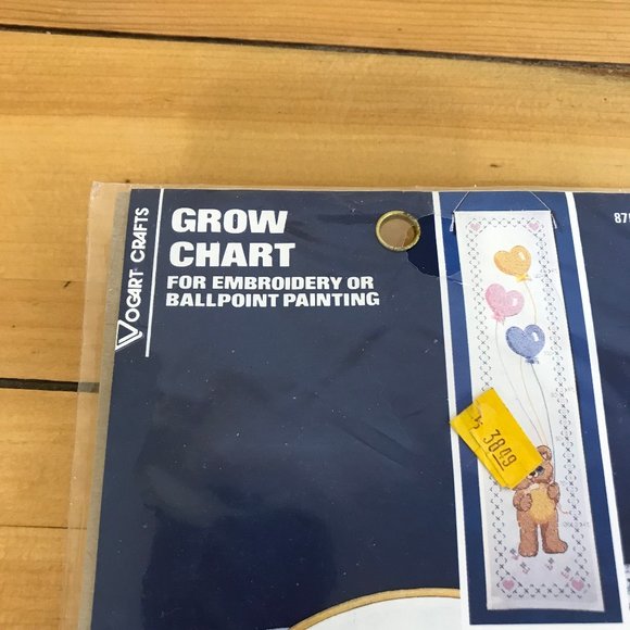 Vogart Crafts Teddy Bear Grow Chart Craft Kit Embroidery or Painting #8757G - Picture 4 of 4